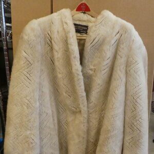 Yves Saint Laurent Cream Fur Coat
